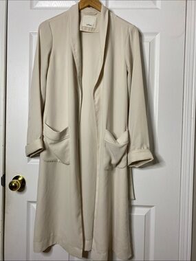 Wilfred Cream Open Front Duster Coat #10